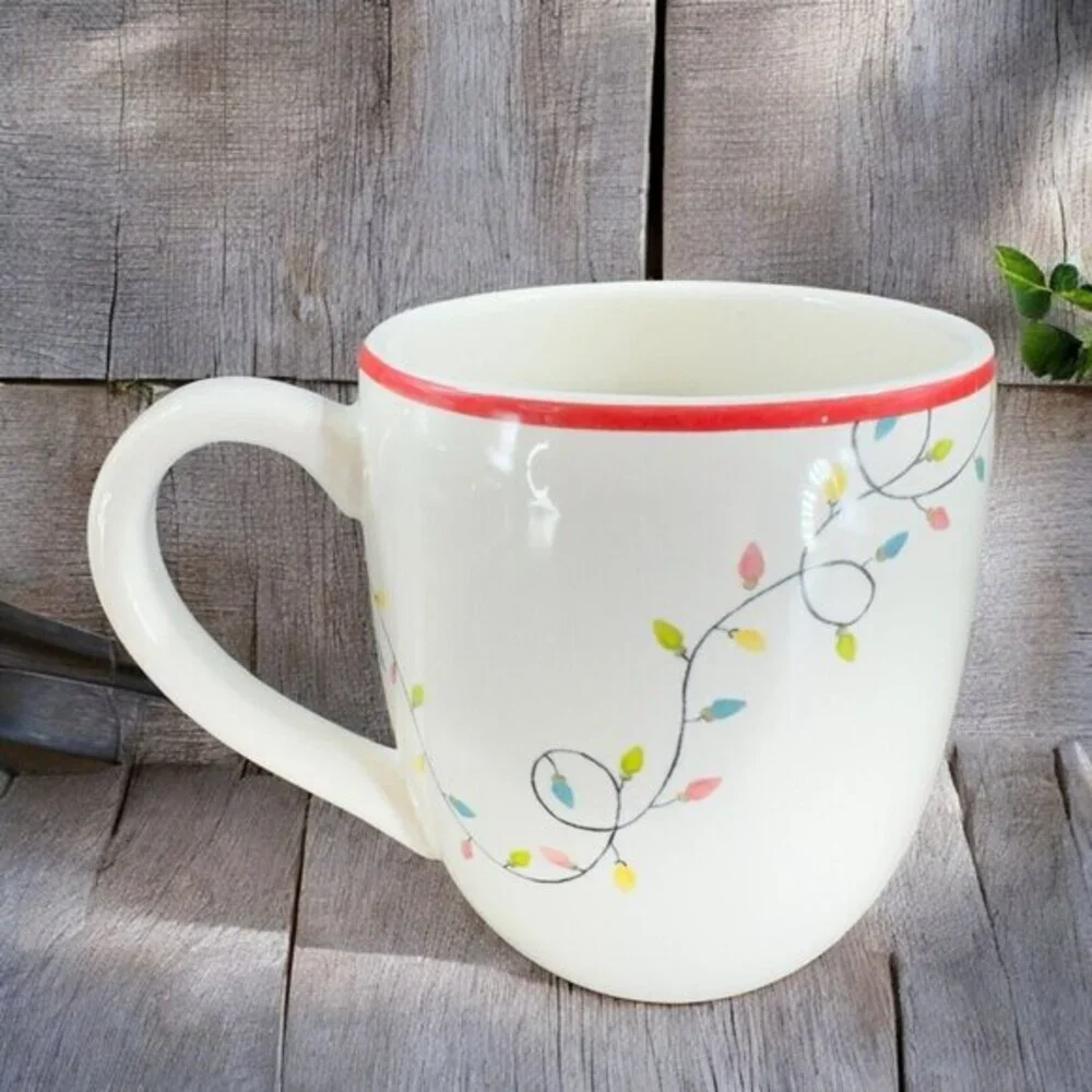 Pottery Barn FOREST GNOME MUG Holiday Christmas 22oz Coffee Mug Ceramic‎